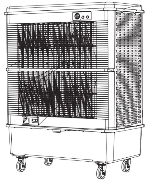 Enfriador de Aire Modelo 2000, 150L, 12000 m³/h, 450W
