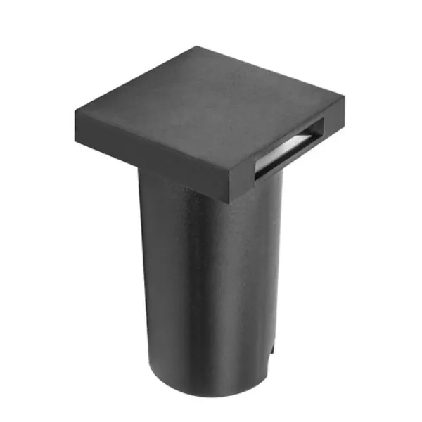 Luminario LED de Piso 1W 100-240V Blanco Cálido IP67 Policarbonato Negro Ilumileds