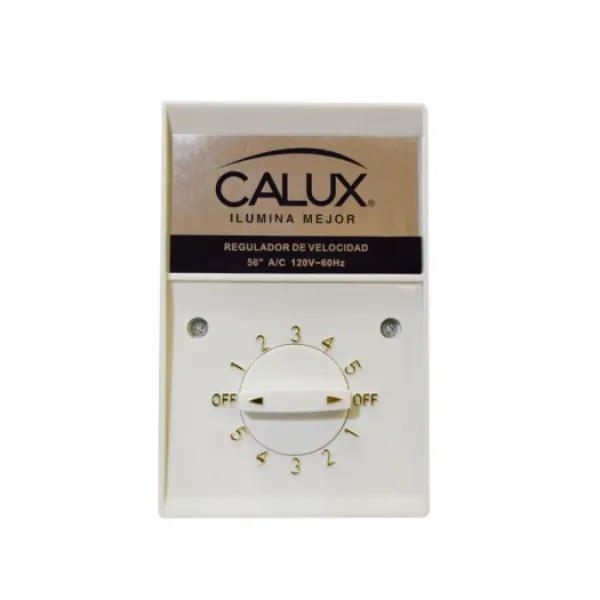 CONTROL DE MURO 5 VELOCIDADES PARA VENTILADOR CGD DE TECHO 72W  MARCA CALUX