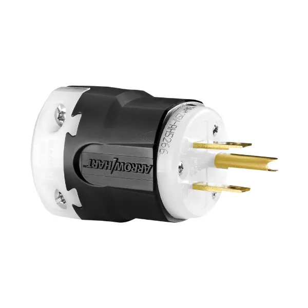 CLAVIJA ENTRADA RECTA NEMA 5-15 AH5266 2P-3W 15A 125VCA BLANCO & NEGRO MARCA EATON