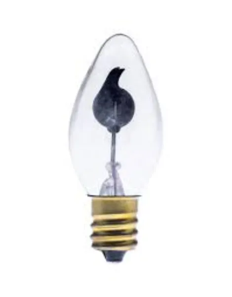FOCO INCANDESCENTE TIPO VELA FLICKER NEON OSCILANTE E12 3W 130V  MARCA LUMMI