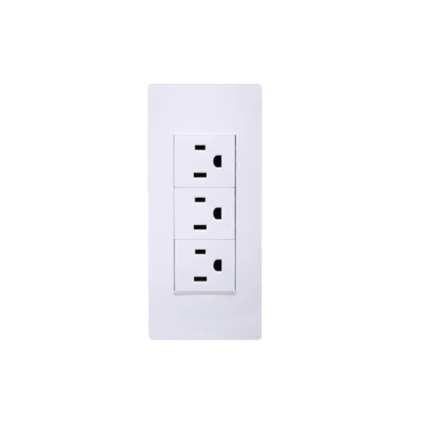 PLACA  PRO SPM-12030303 3 CONTACTOS SENCILLOS BLANCO  MARCA SUPPLIER