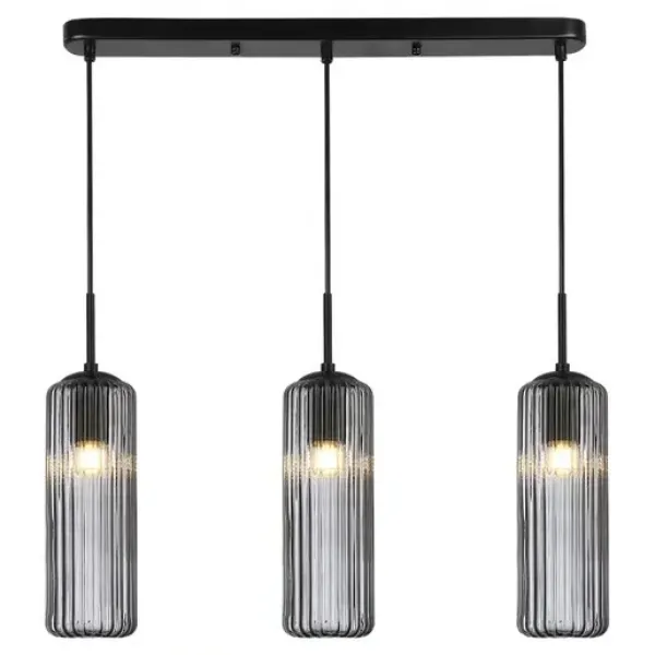 LUMINARIO INTERIOR SUSPENDIDO CILINDRICO S-L100-240V E27 HUMO-NEGRO TECNOLITE