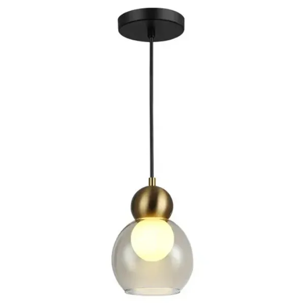 LUMINARIO INTERIOR SUSPENDIDO S-L100-240V E27 DORADO-NEGRO TECNOLITE