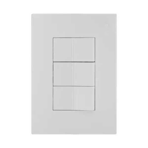 PLACA ARMADA VSERIES CON  3 APAGADORES SENCILLOS DE 1 BLANCO IGOTO