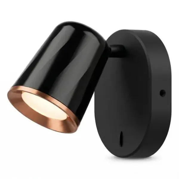LUMINARIA LED DE PARED 6W NEGRO COMERCIAL 2G