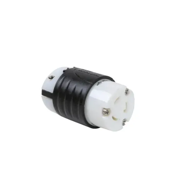 CONECTOR 2P3H 20A 250V IP20 NEMA NEGRO-BLANCO TURNLOCK