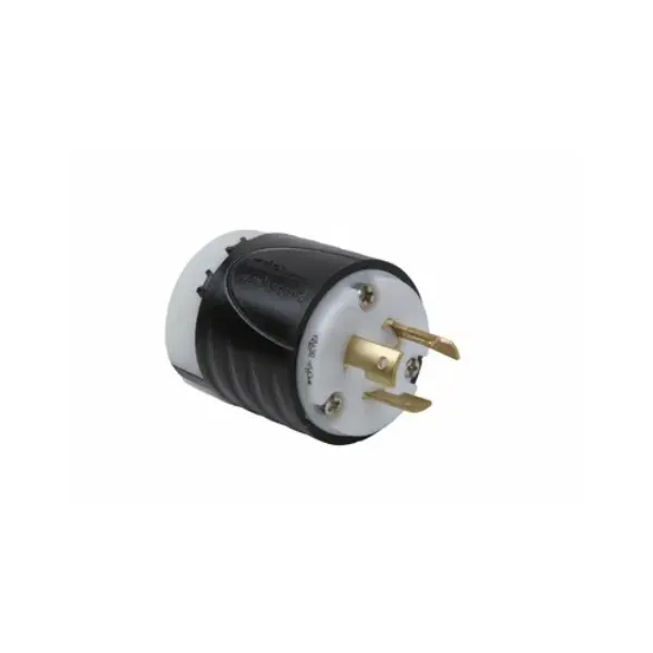 CLAVIJA 2P3H 20A 250V IP20 NEMA NEGRO-BLANCO TURNLOCK