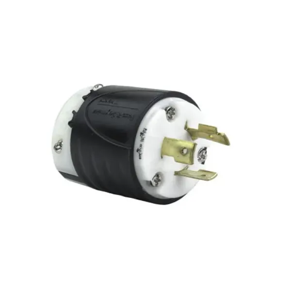 CLAVIJA 2P3H 20A 277V IP20 NEMA NEGRO-BLANCO TURNLOCK